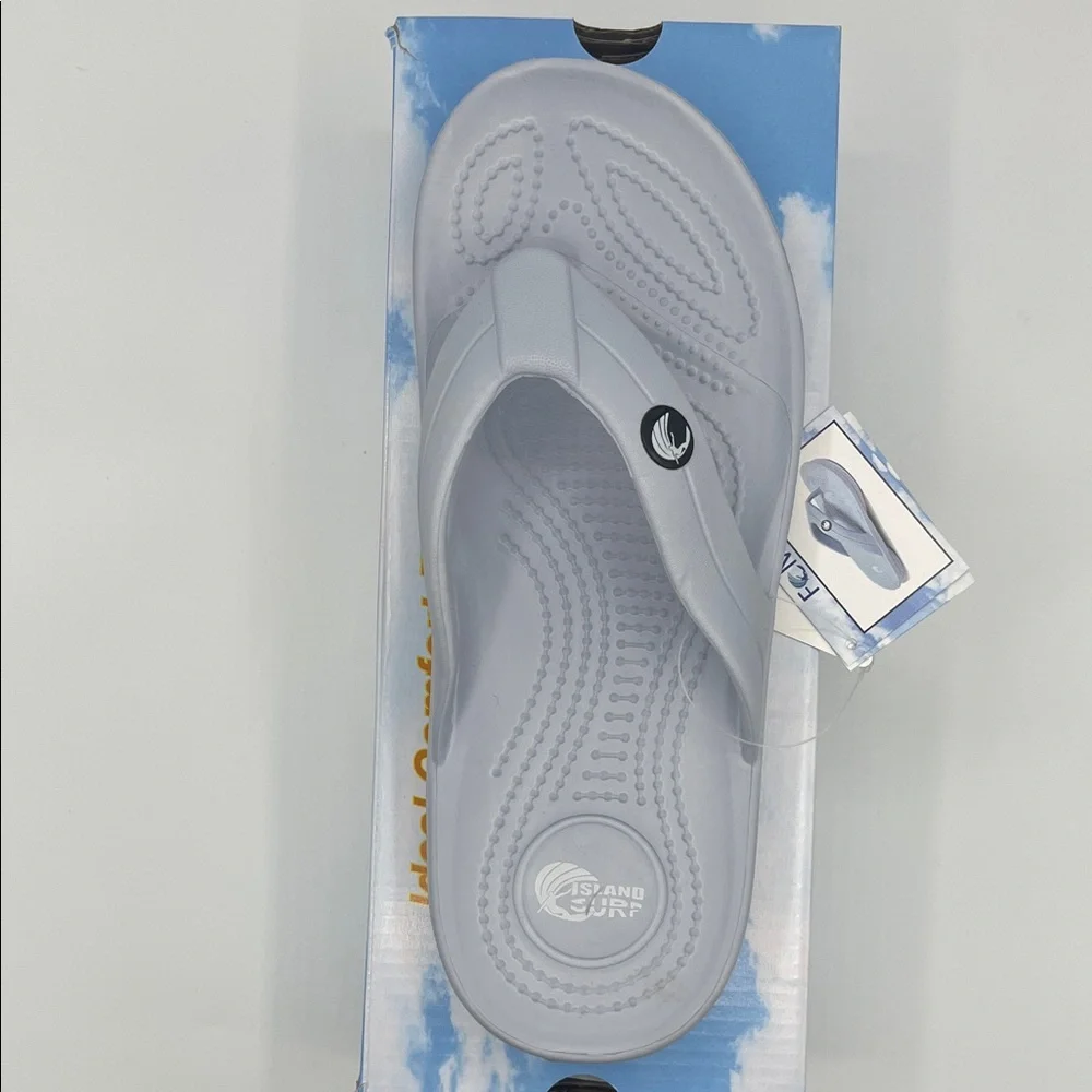 WOMEN'S ISLAND SURF EASE FLIP-FLOPS      Color: Slate Flip-Flop Sandals